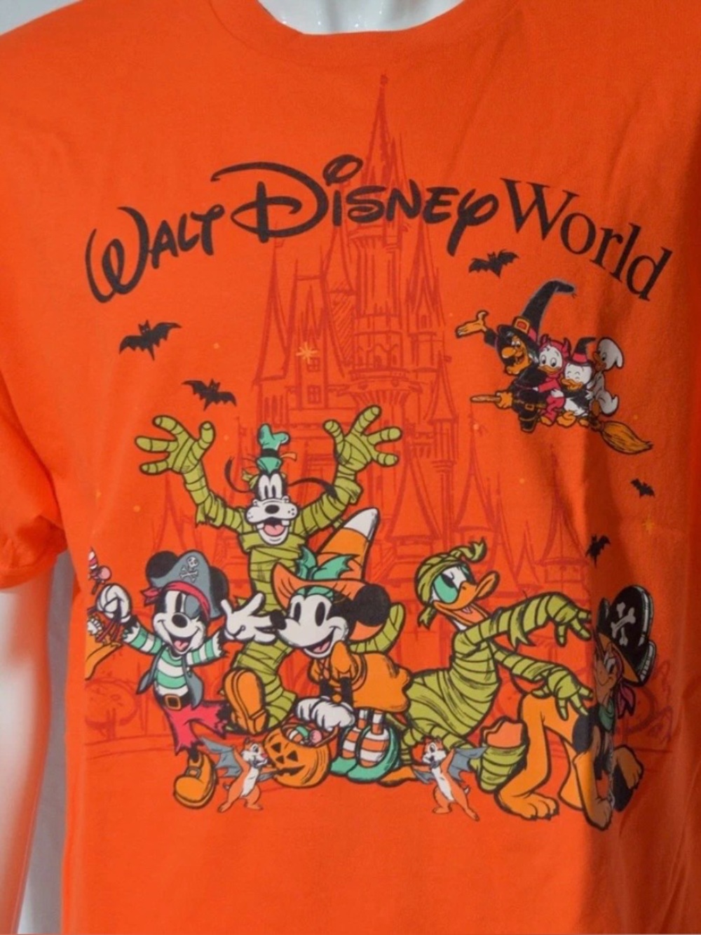 NEW 2026 Disney Orange Mickey & Friends Halloween Costume Tee, Unisex XL